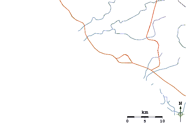 Roads and rivers around Ixtapa Island