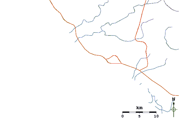 Roads and rivers around Ixtapa