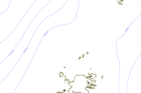 Shoreline around Izquierda