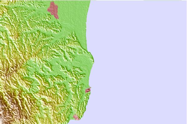 Surf spots located close to Izumi