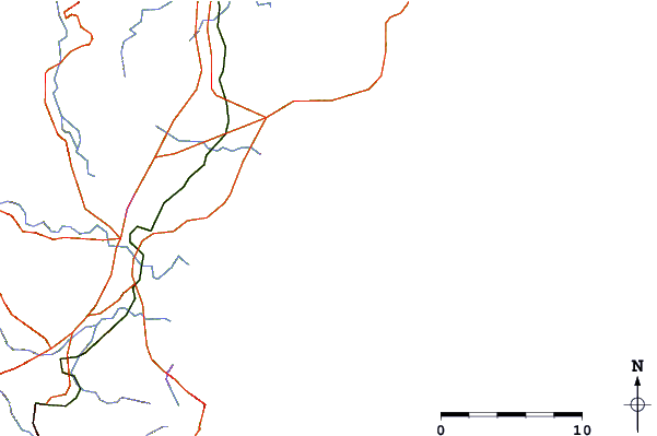 Roads and rivers around JD Reef