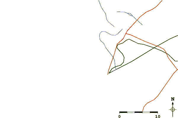 Roads and rivers around Jacobs Bay