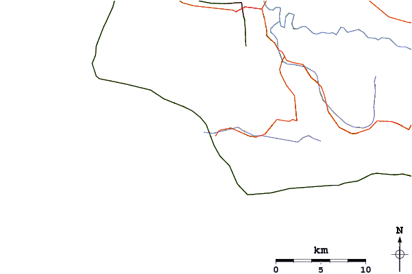 Roads and rivers around Jalama
