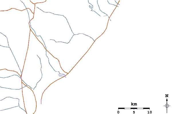 Roads and rivers around Japaratinga