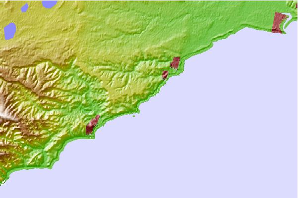 Surf spots located close to Jarosite Reef