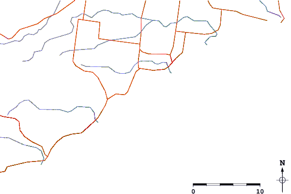 Roads and rivers around Jarosite Reef