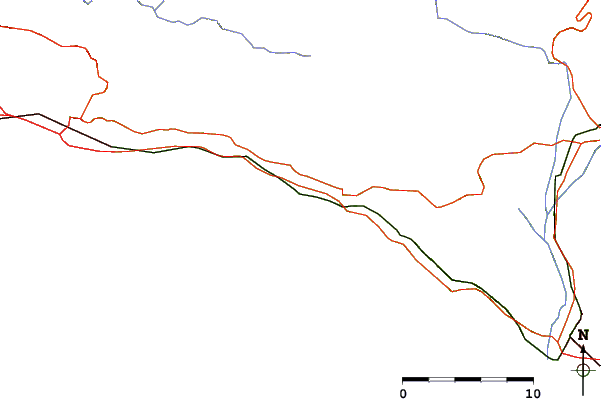 Roads and rivers around Jelly Bowl