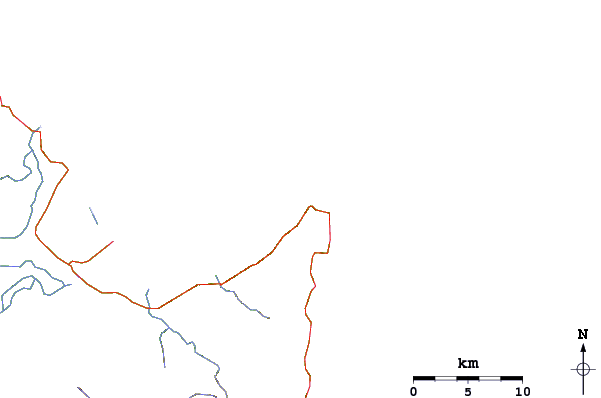Roads and rivers around Jelly's Point