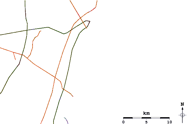 Roads and rivers around Jenness Beach