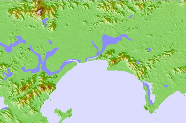 Surf spots located close to Jieshi Bay
