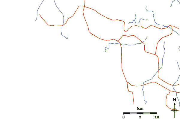 Roads and rivers around Jiquilillo
