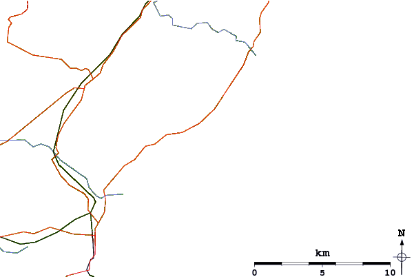Roads and rivers around Johnshaven