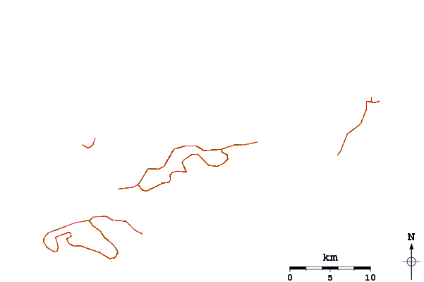 Roads and rivers around Josiahs Bay