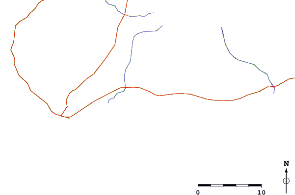 Roads and rivers around Jungmun Beach (Jeju Island)