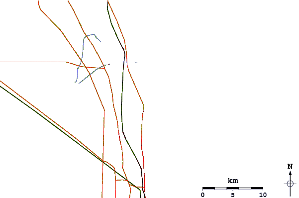Roads and rivers around Juno Pier