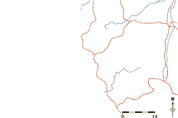 Roads and rivers around Junquillal