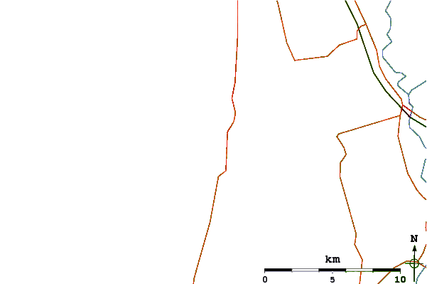 Roads and rivers around Juodkrante