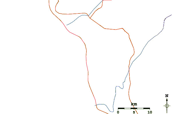 Roads and rivers around K-108