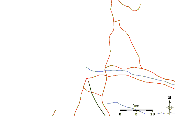 Roads and rivers around KM-200