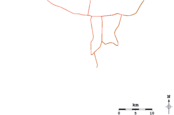 Roads and rivers around Kahuku Ranch