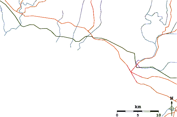 Roads and rivers around Kai-Iwi