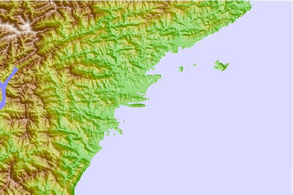 Surf spots located close to Kaifu Rivermouth