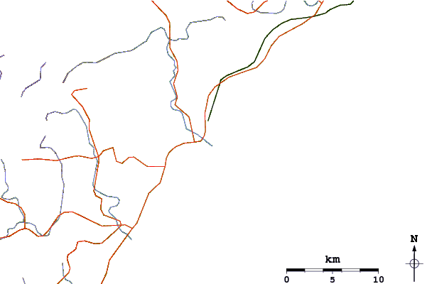 Roads and rivers around Kaifu Rivermouth