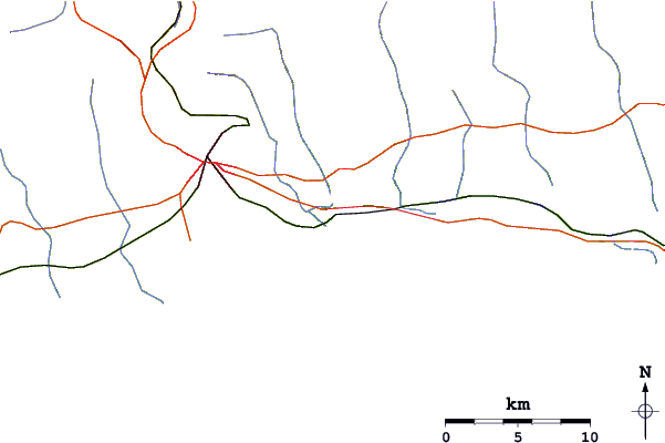 Roads and rivers around Kaaimans River Mouth