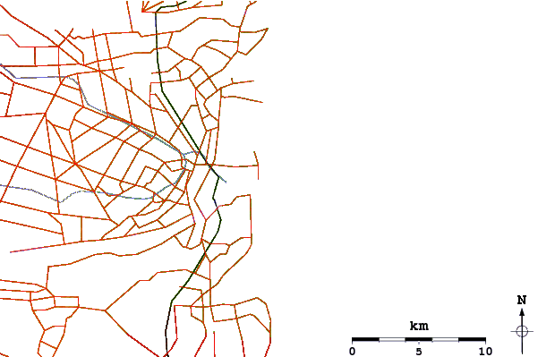 Roads and rivers around Kairaki Beach