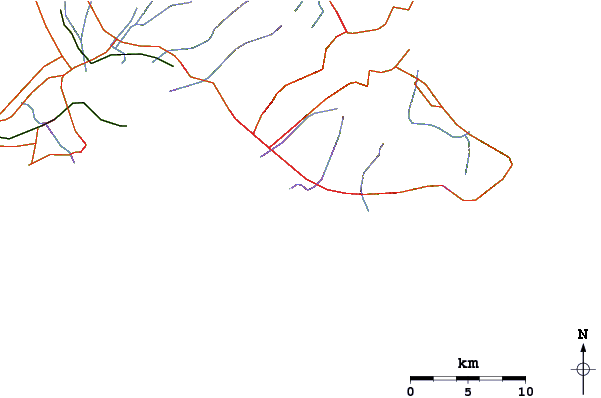 Roads and rivers around Kaisers