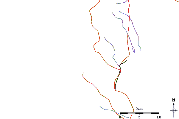 Roads and rivers around Kakapo