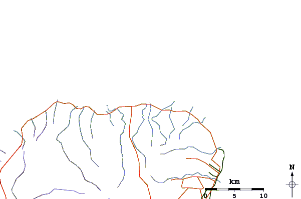 Roads and rivers around Kalihiwai