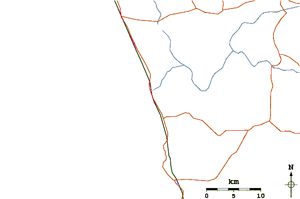 Roads and rivers around Kalutara South