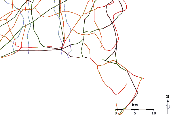 Roads and rivers around Kamakura