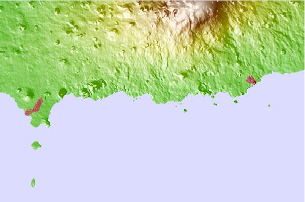 Surf spots located close to Kangjeong (Jejudo Island)