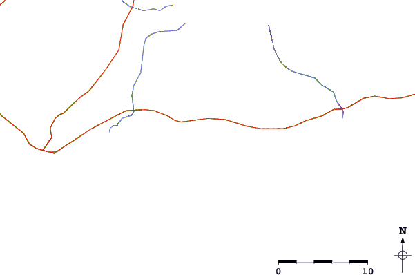 Roads and rivers around Kangjeong (Jejudo Island)