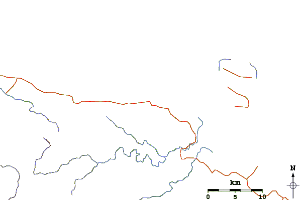 Roads and rivers around Karawop