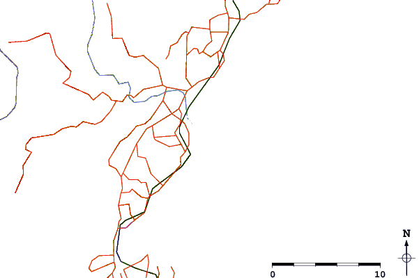 Roads and rivers around Karitane Point