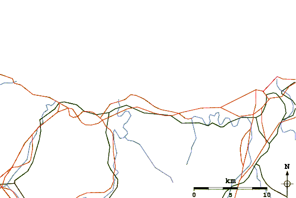 Roads and rivers around Karramarro