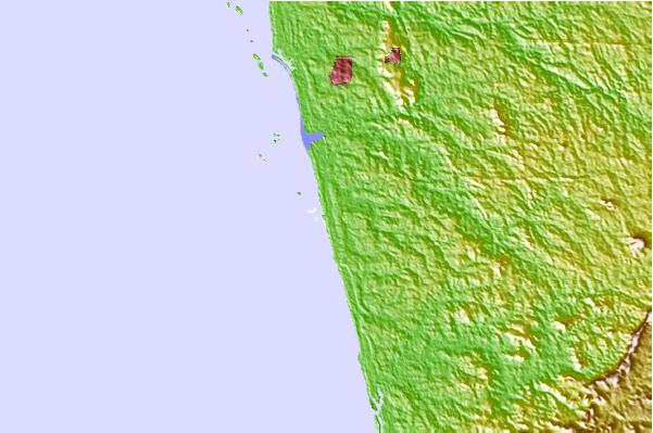 Surf spots located close to Kaup Beach