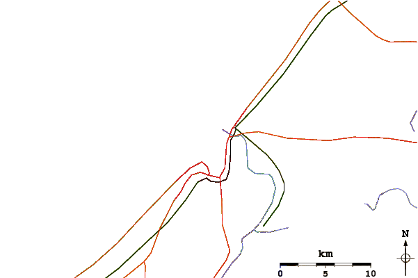 Roads and rivers around Kbeir