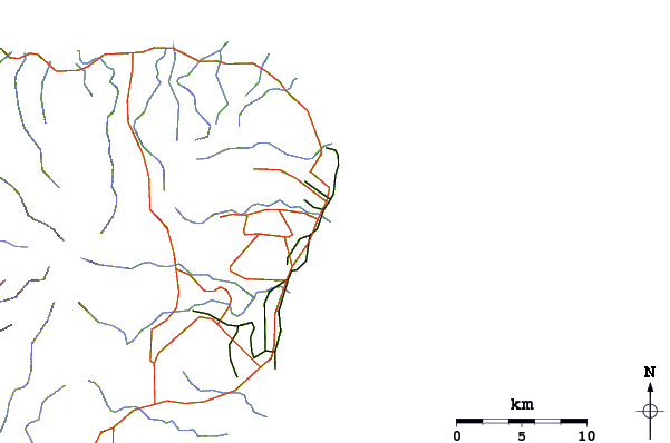 Roads and rivers around Kealia