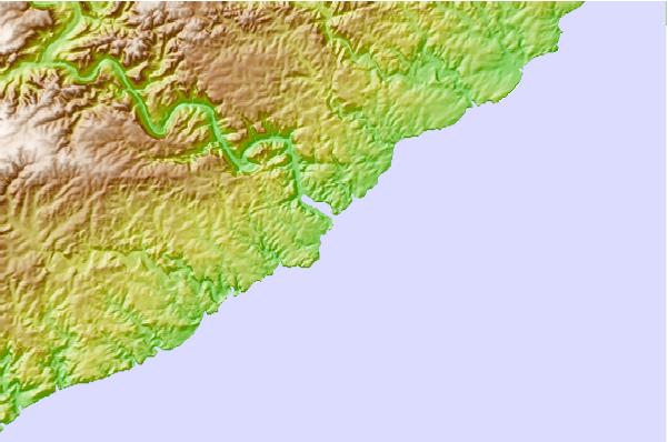 Surf spots located close to Kei Mouth