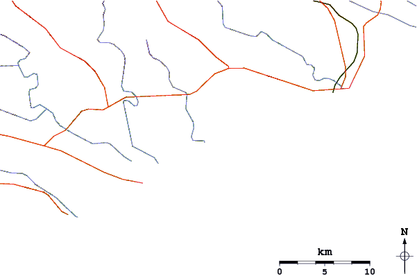 Roads and rivers around Kellys Beach