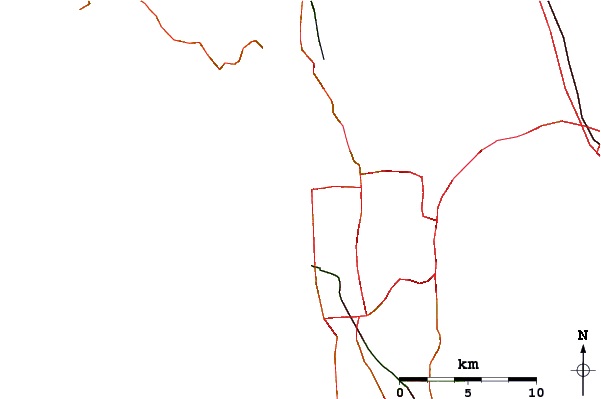 Roads and rivers around Kellys Cove