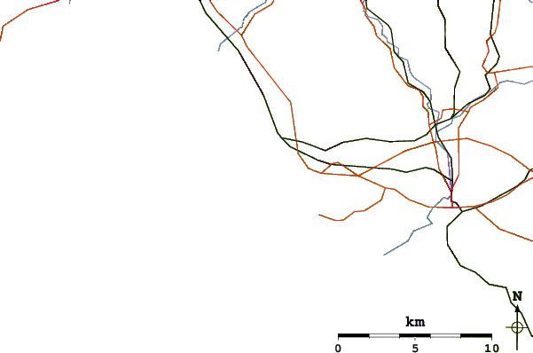 Roads and rivers around Kenfig Sands
