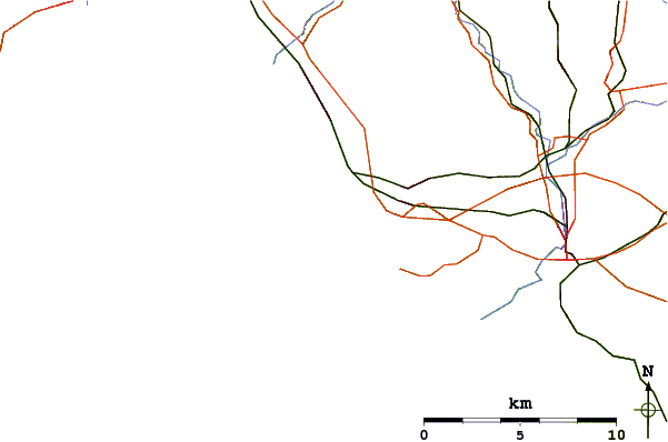Roads and rivers around Kenfig Sands
