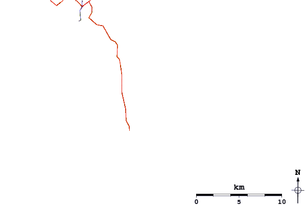 Roads and rivers around Kennack Sands