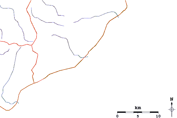Roads and rivers around Kennet Rivermouth/Point