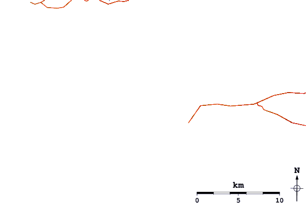 Roads and rivers around Kerloch